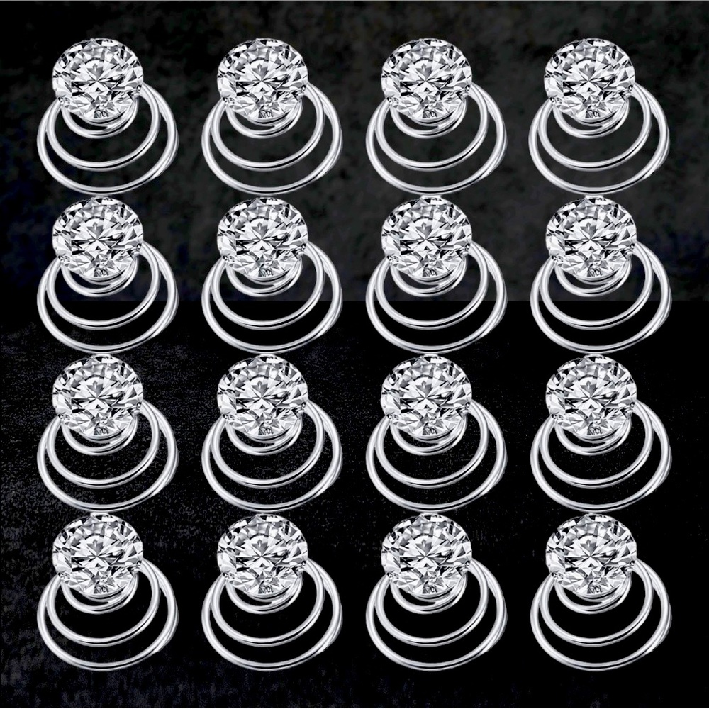 NIB-RHINESTONE CRYSTAL PIN HAIR TWISTERS! SPIRAL STONES FOR YOUR HAIR!